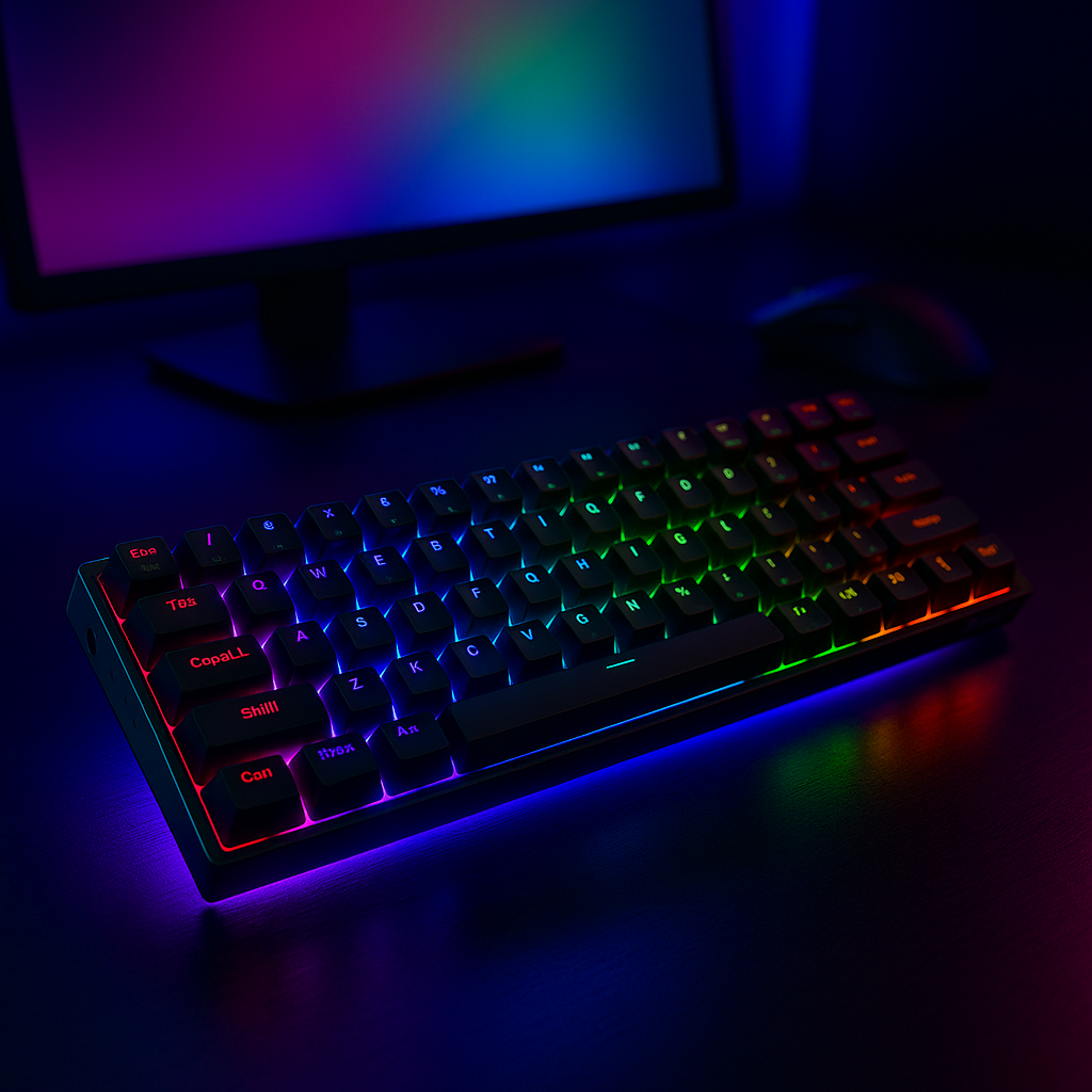 Redragon K530 Pro Draconic 61 Keys 60% Wireless RGB 100% Hot-Swap Socket Mechanical Keyboard Bluetooth/2.4Ghz/Wired 3-Mode
