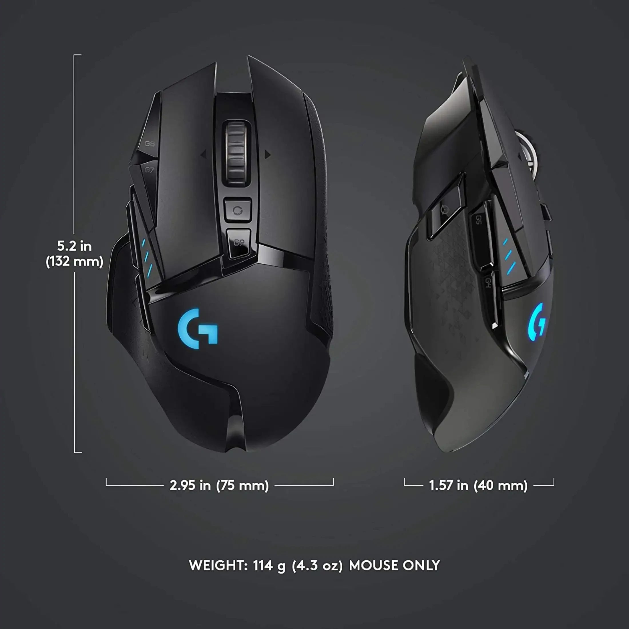 Logitech G502 HERO LIGHTSPEED Wired/Wireless Gaming Mouse Wireless 2.4GHz HERO 25600DPI RGB Suitable For E-Sports Gamers Mouse