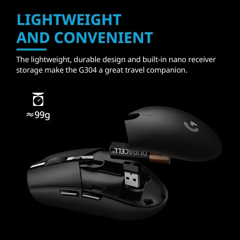 Logitech G305 wireless gaming mouse, HERO Sensor, 12000 DPI, for FPS and MBA games, office work, fast shipping